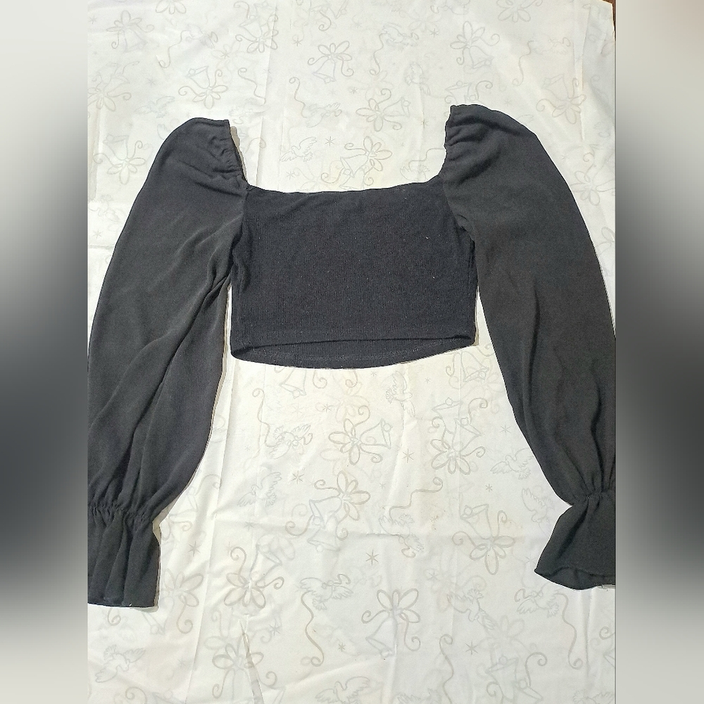 Shein Bell Sleeve Crop Top